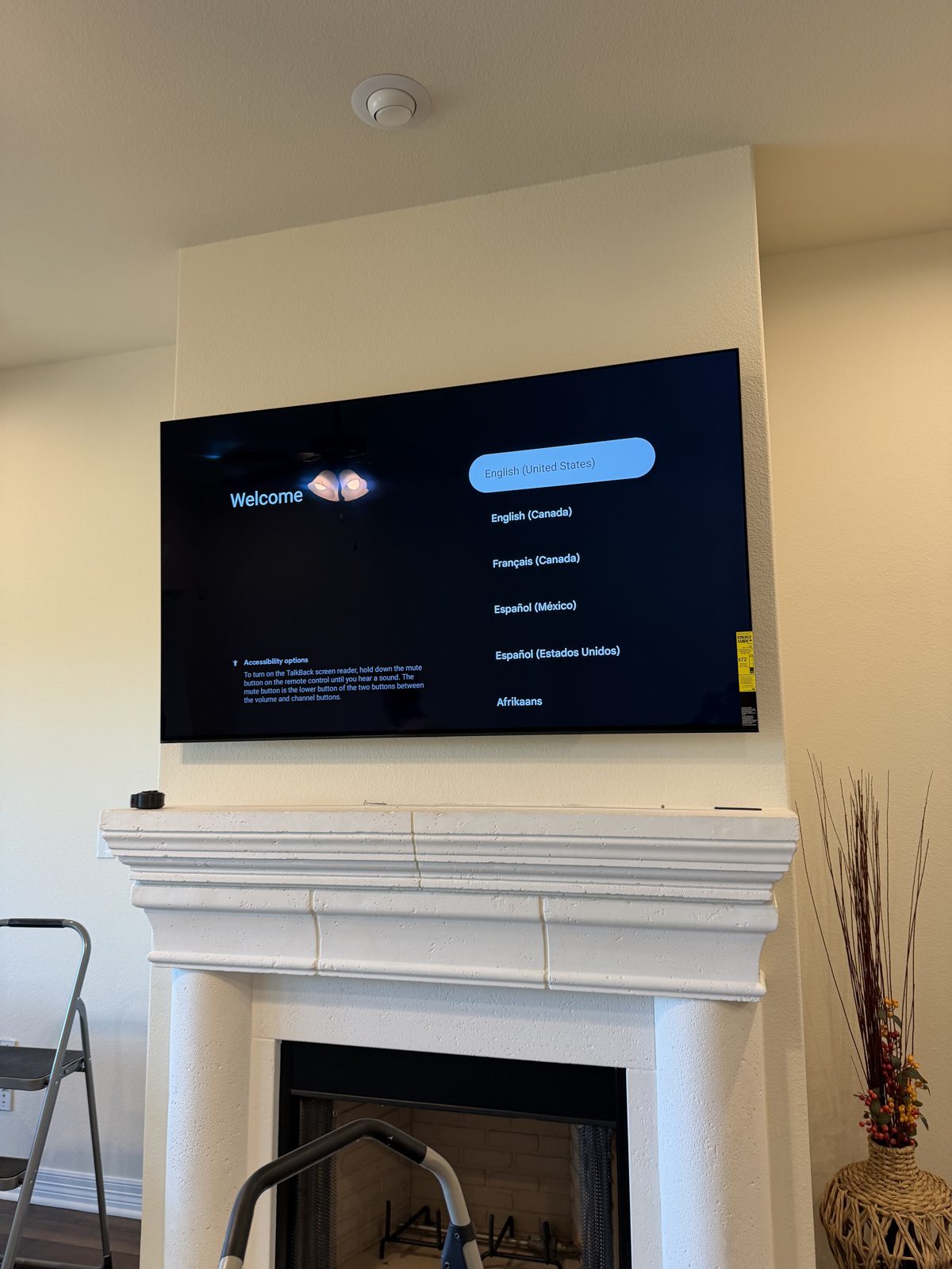 TV mounting over fireplace